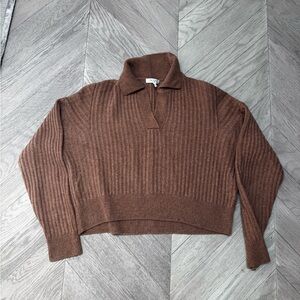 Rag & Bone Chocolate Brown Cowl Neck Sweater